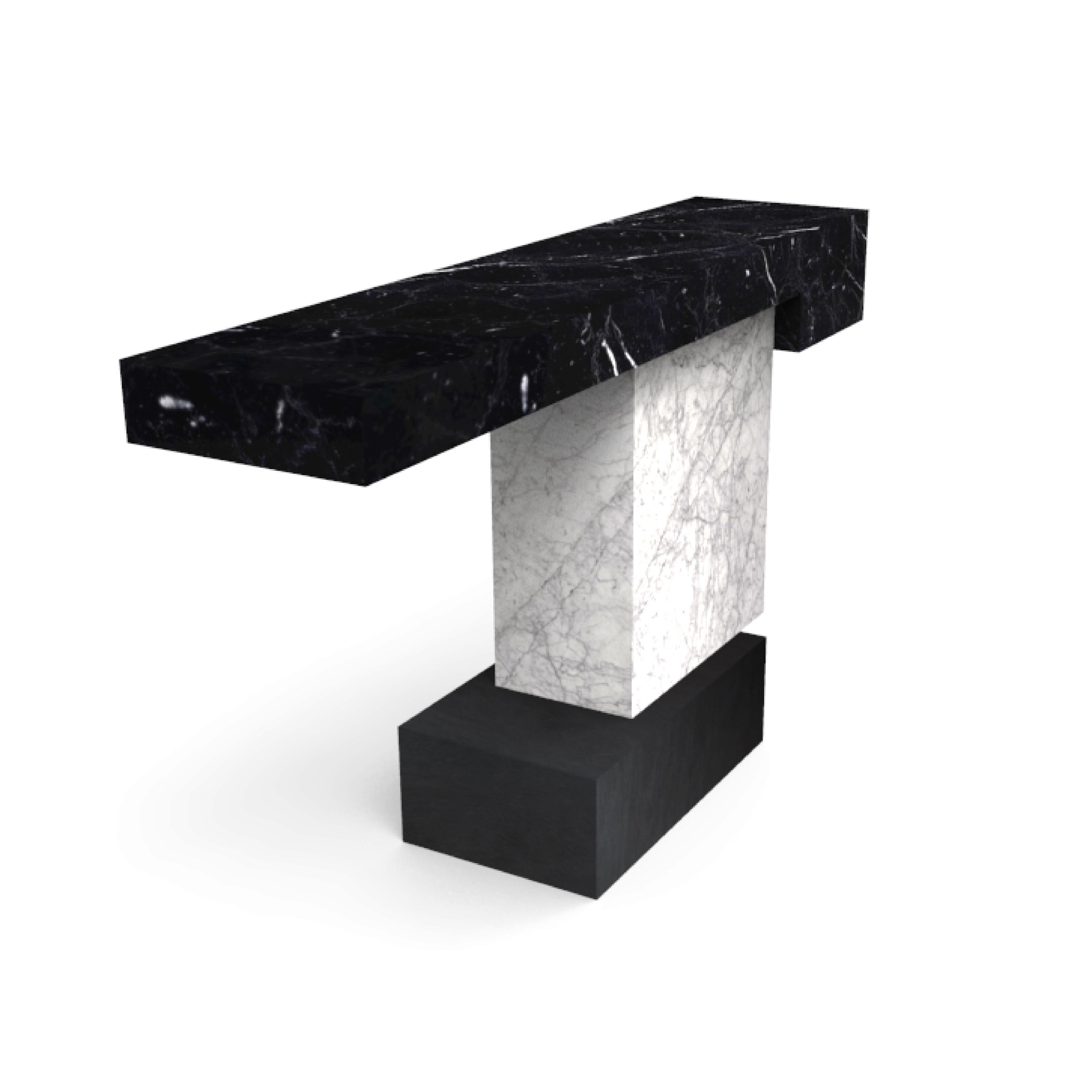 Modern Tacerii Marble Console Table Contemporary Design Joaquín Moll Made In Spain For Sale