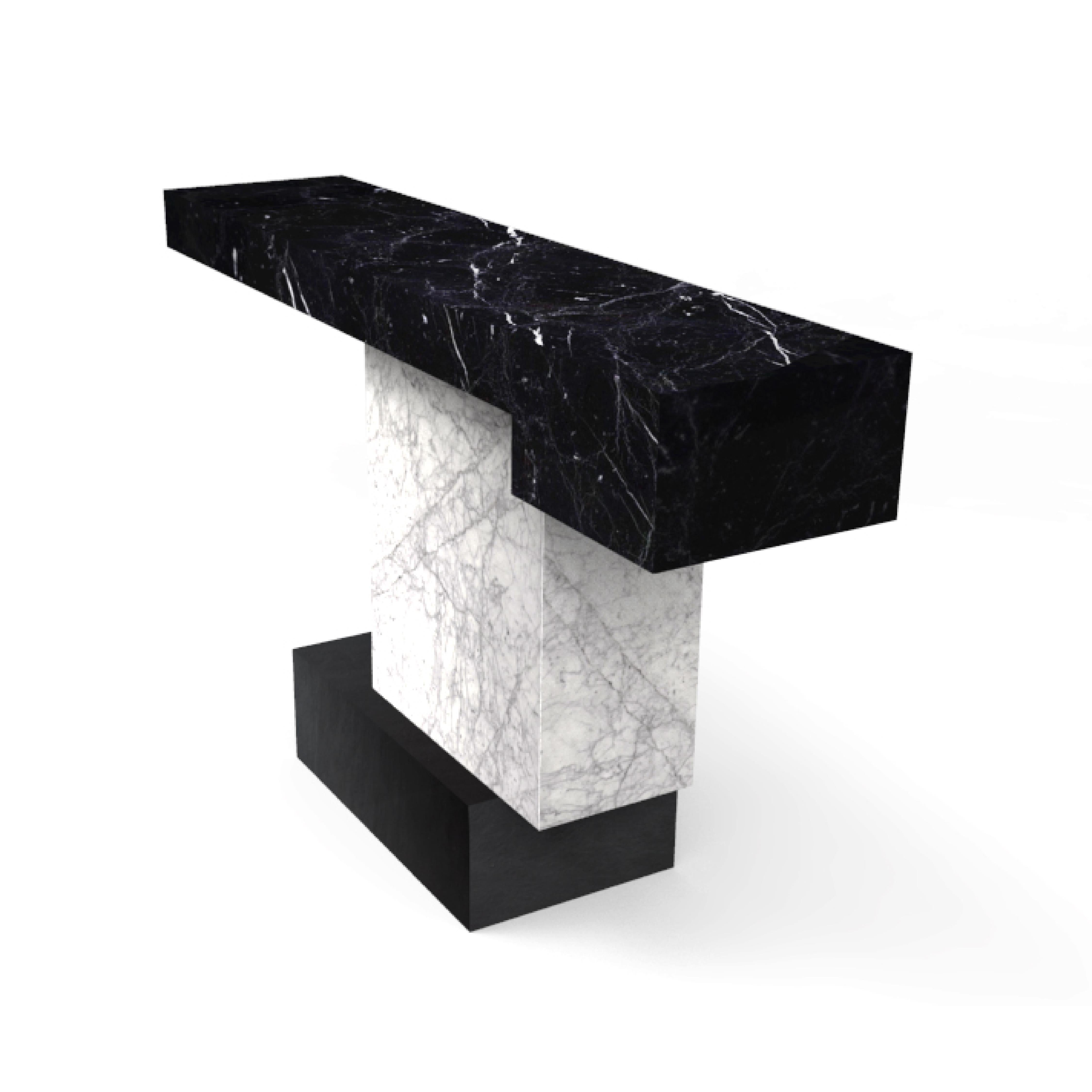 Spanish Tacerii Marble Console Table Contemporary Design Joaquín Moll Made In Spain For Sale