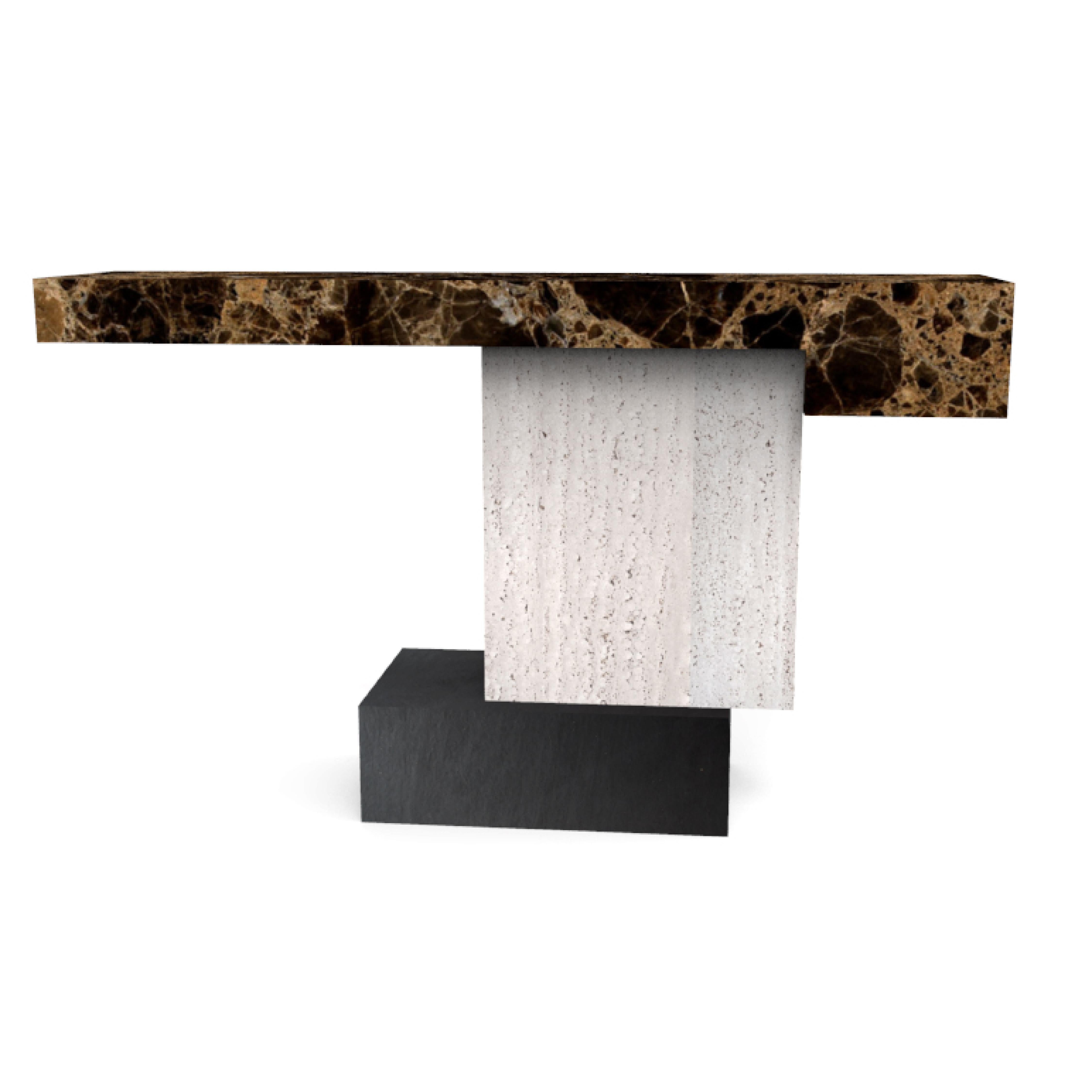 Tacerii Marble Console Table Contemporary Design Joaquín Moll Made In Spain For Sale 2