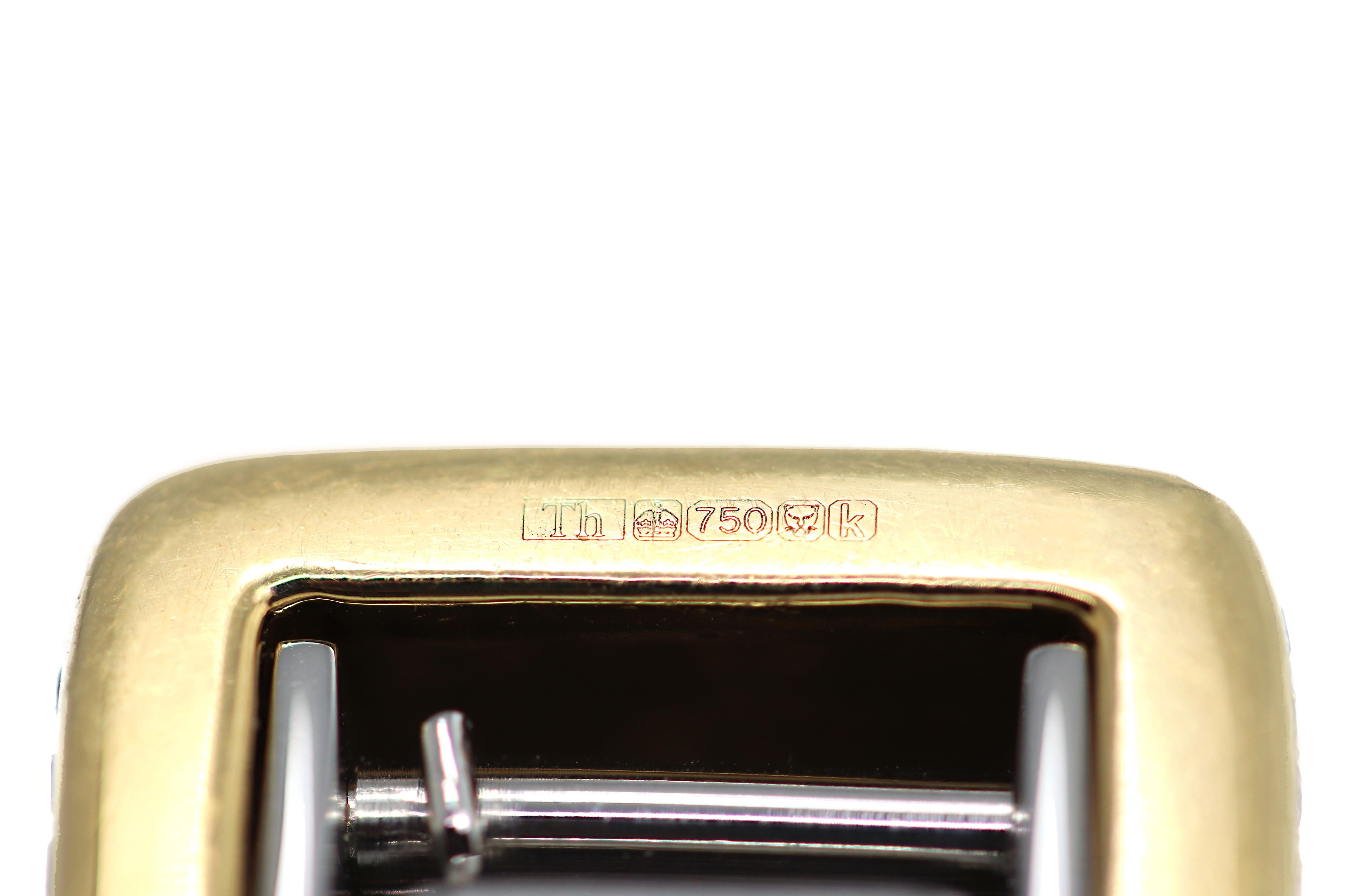 Modern TACH Limited Edition Diamond Steel and 18ct Gold at the Table Bag Holder Clip For Sale