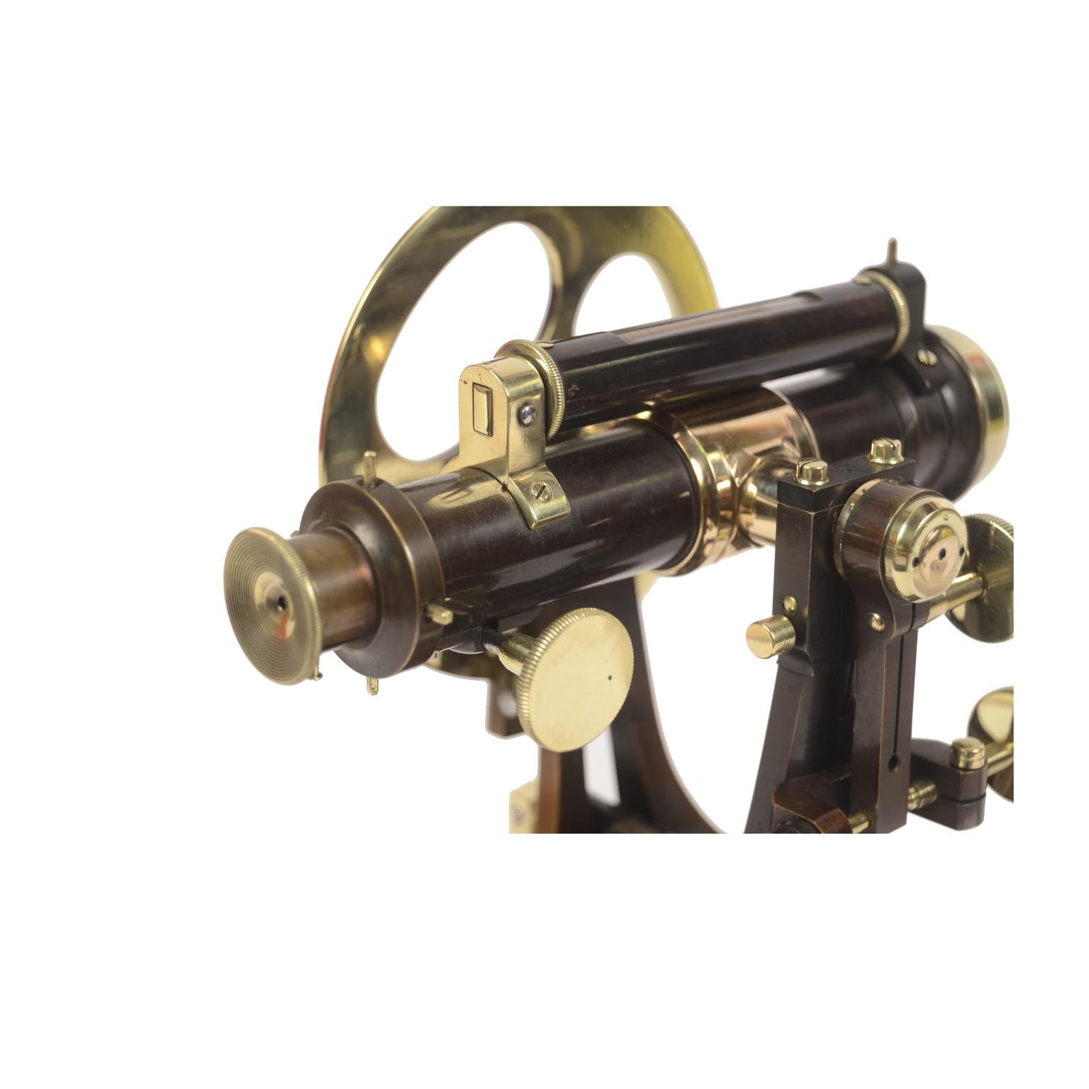1860 Antique Surveyor's Brass Burnished Transit Tacheometer by C. Merli Milano 9