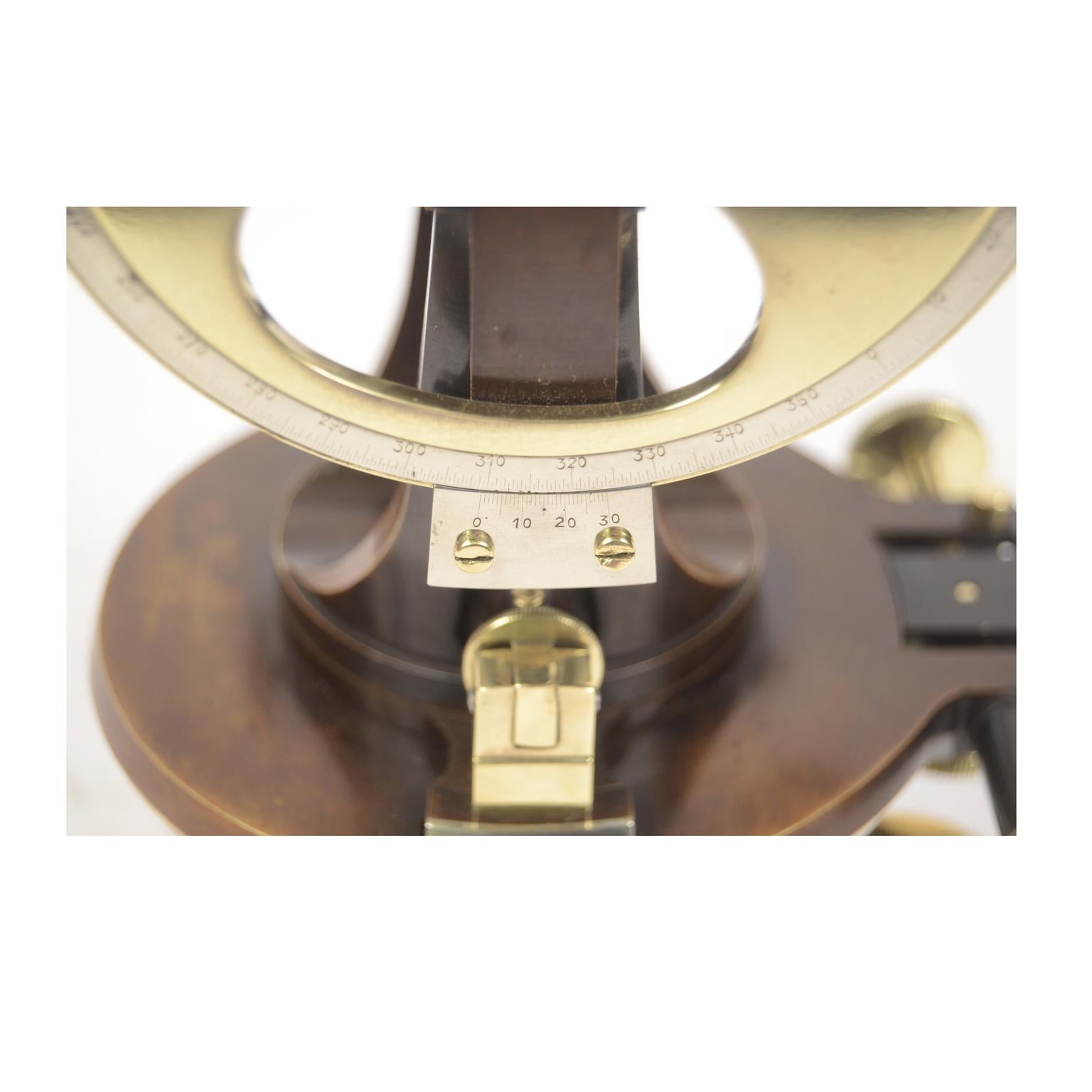 1860 Antique Surveyor's Brass Burnished Transit Tacheometer by C. Merli Milano 13