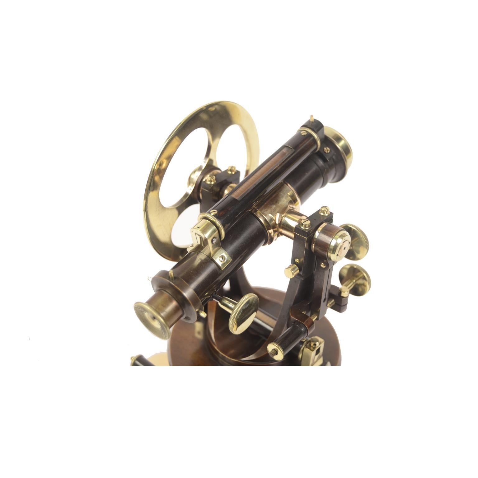 1860 Antique Surveyor's Brass Burnished Transit Tacheometer by C. Merli Milano 4