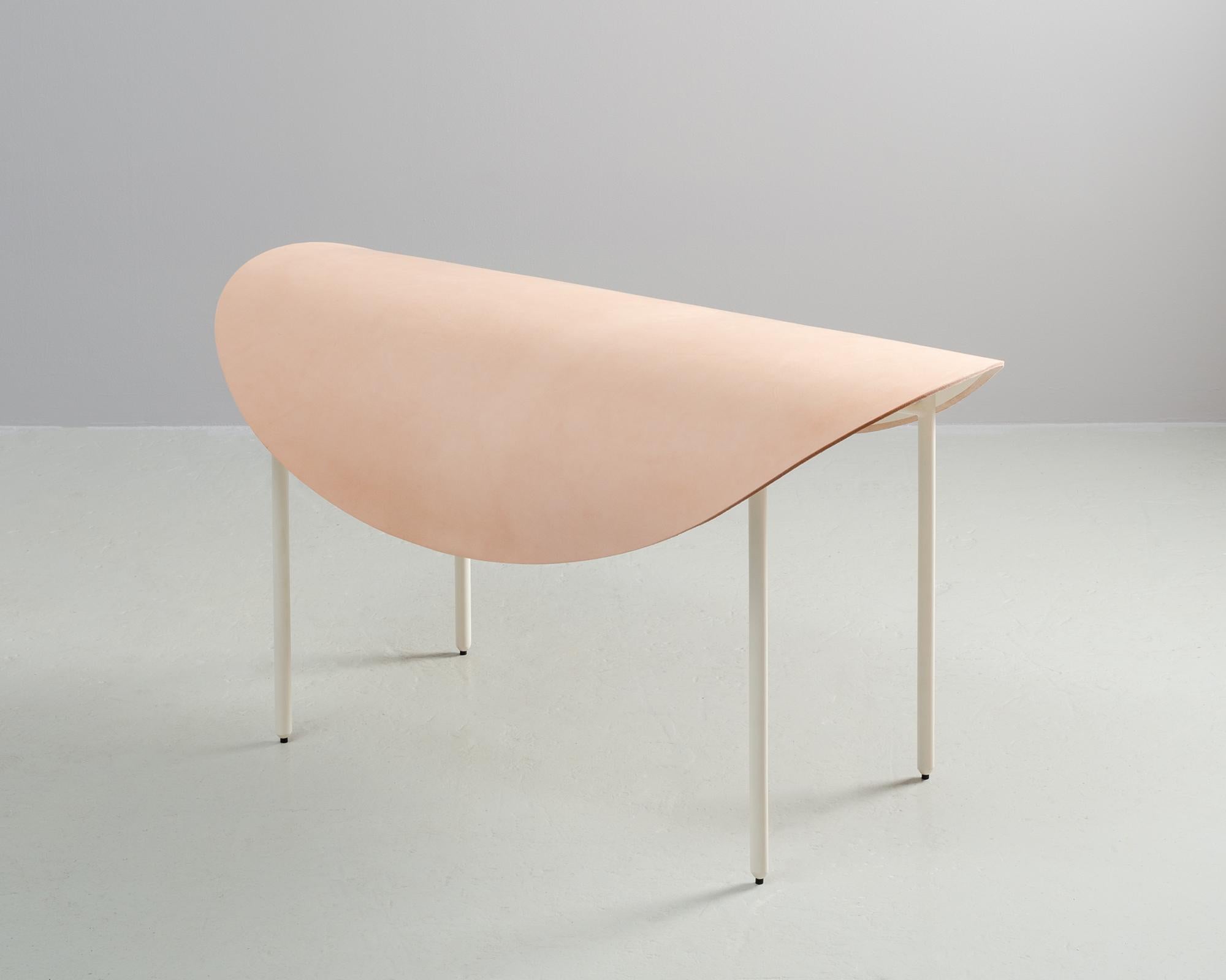 The Tack Bench, Calen Knauf, Black and Beige, Steel Leather  im Zustand „Neu“ im Angebot in Vancouver, BC