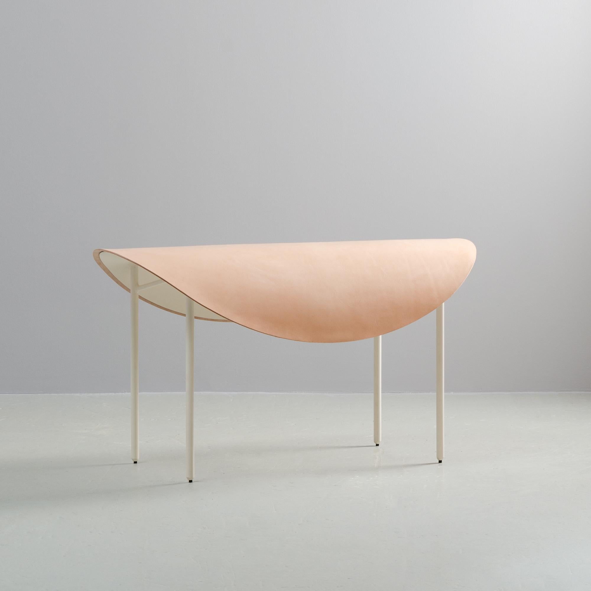 Bauhaus Tack Bench, Calen Knauf, Brown and Black, Steel Leather For Sale