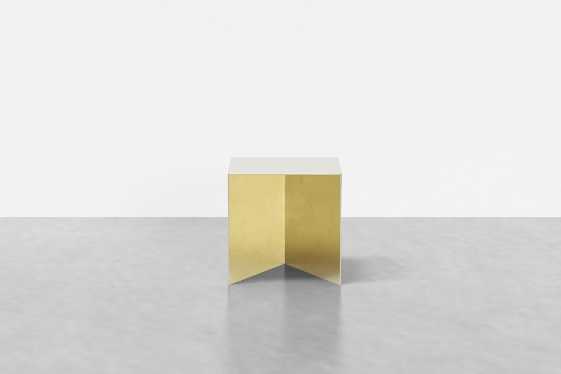 Sleek with simple angles, our Tack end table in brass is an elegant addition next to your lounge chair or sofa. Crafted from solid brass and seamlessly welded together, the Tack is handmade to order in our studio.

Available in solid brass and