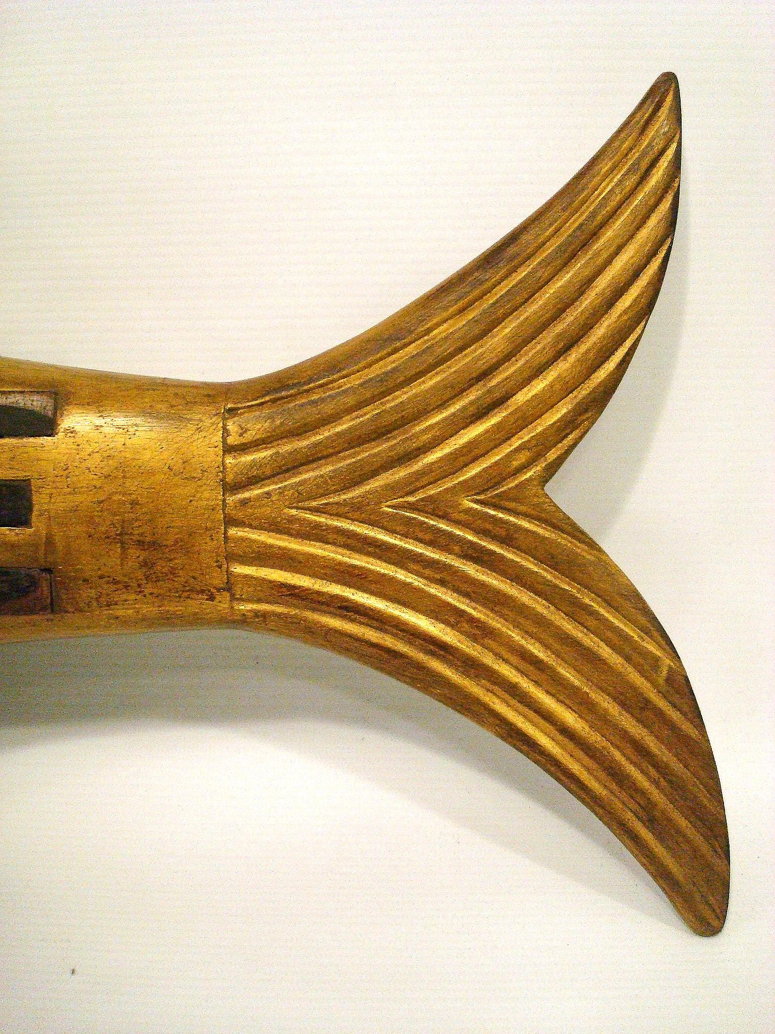 Insegna folkloristica in legno di Tackle Fish Store Teade. Caccia Pesca Cabine.  USA 1930 in vendita 3