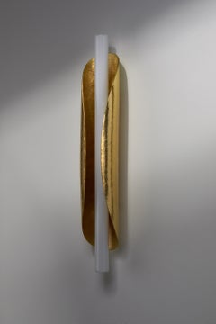 Applique murale Taco De Luz 50 en laiton martelé d'Aristotelis Barakos