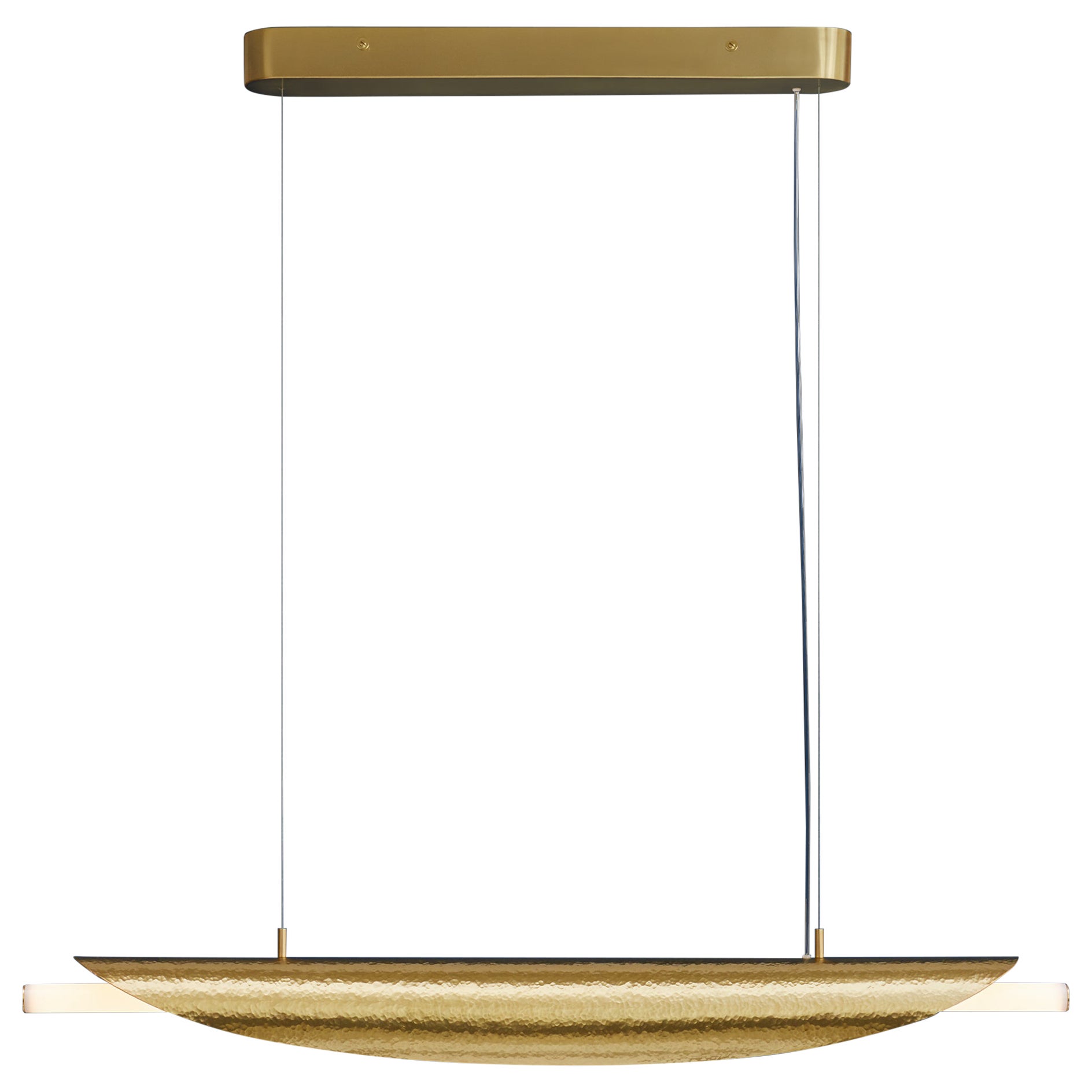 Lámpara Colgante de Latón Martillado Taco De Luz Grande by Aristotelis Barakos en venta