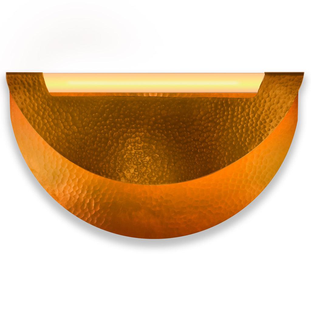 Taco Wall Sconce in Lush Chocolate Copper: Model Crescent For Sale 5