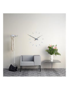Tacón 12 L Wall Clock by Nomon, Lacquered Walnut & Chrome, Modern