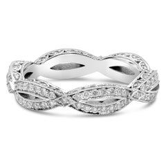Tacori 0.60 Carats Round Diamond Crossover Eternity Wedding Band Ring