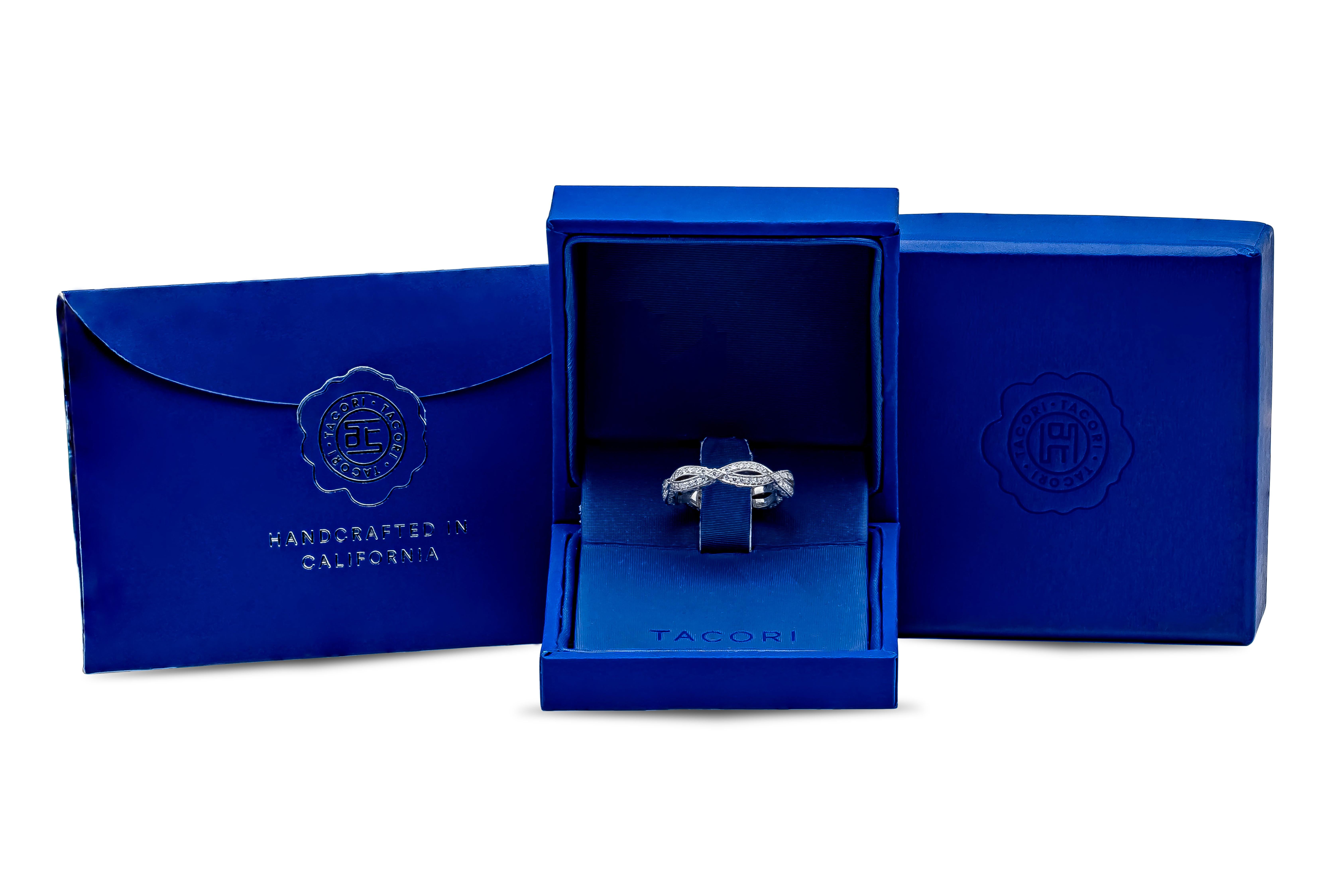Tacori Eternity-Ehering mit 0,60 Karat rundem Diamant Crossover Damen im Angebot