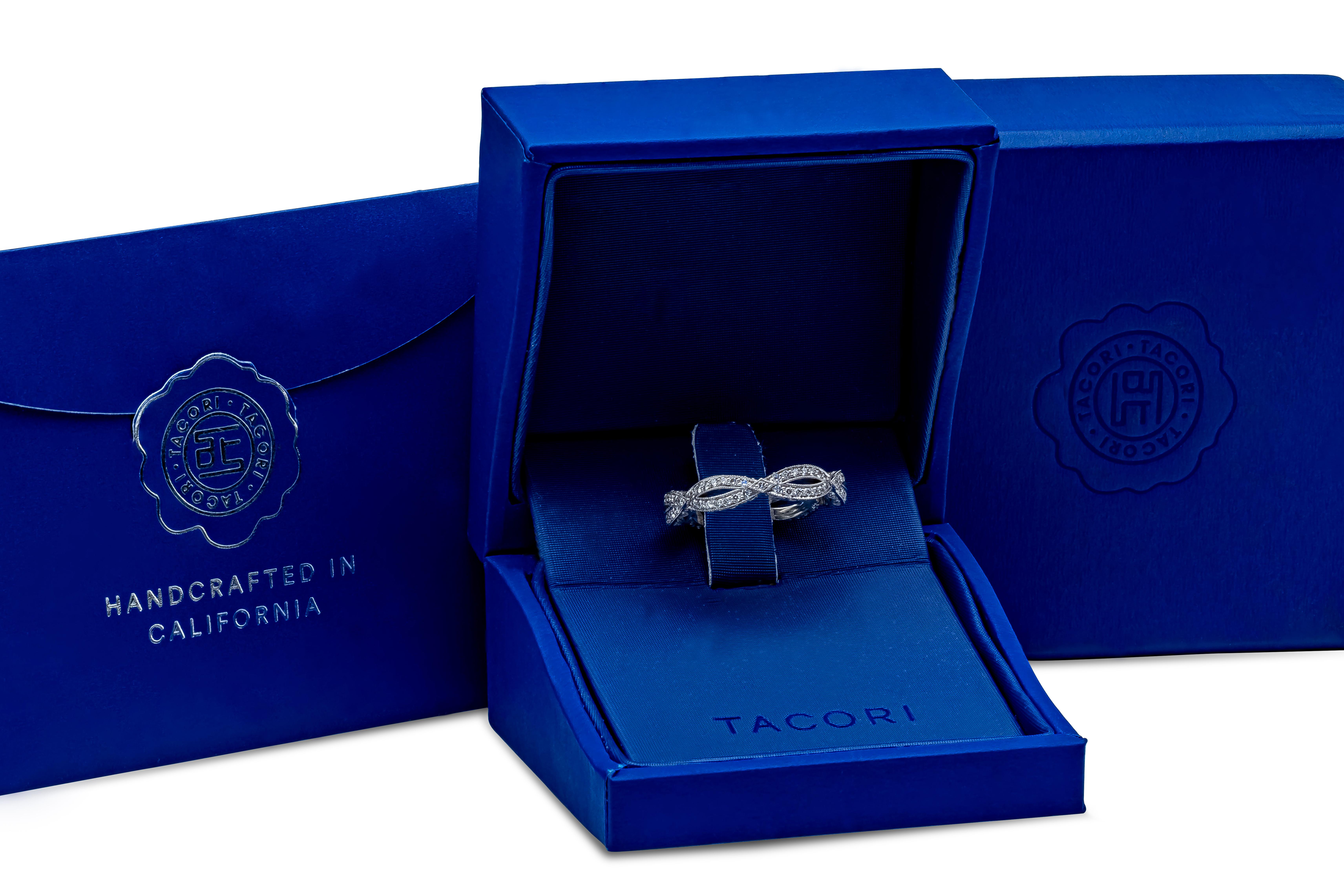Tacori Eternity-Ehering mit 0,60 Karat rundem Diamant Crossover im Angebot 2