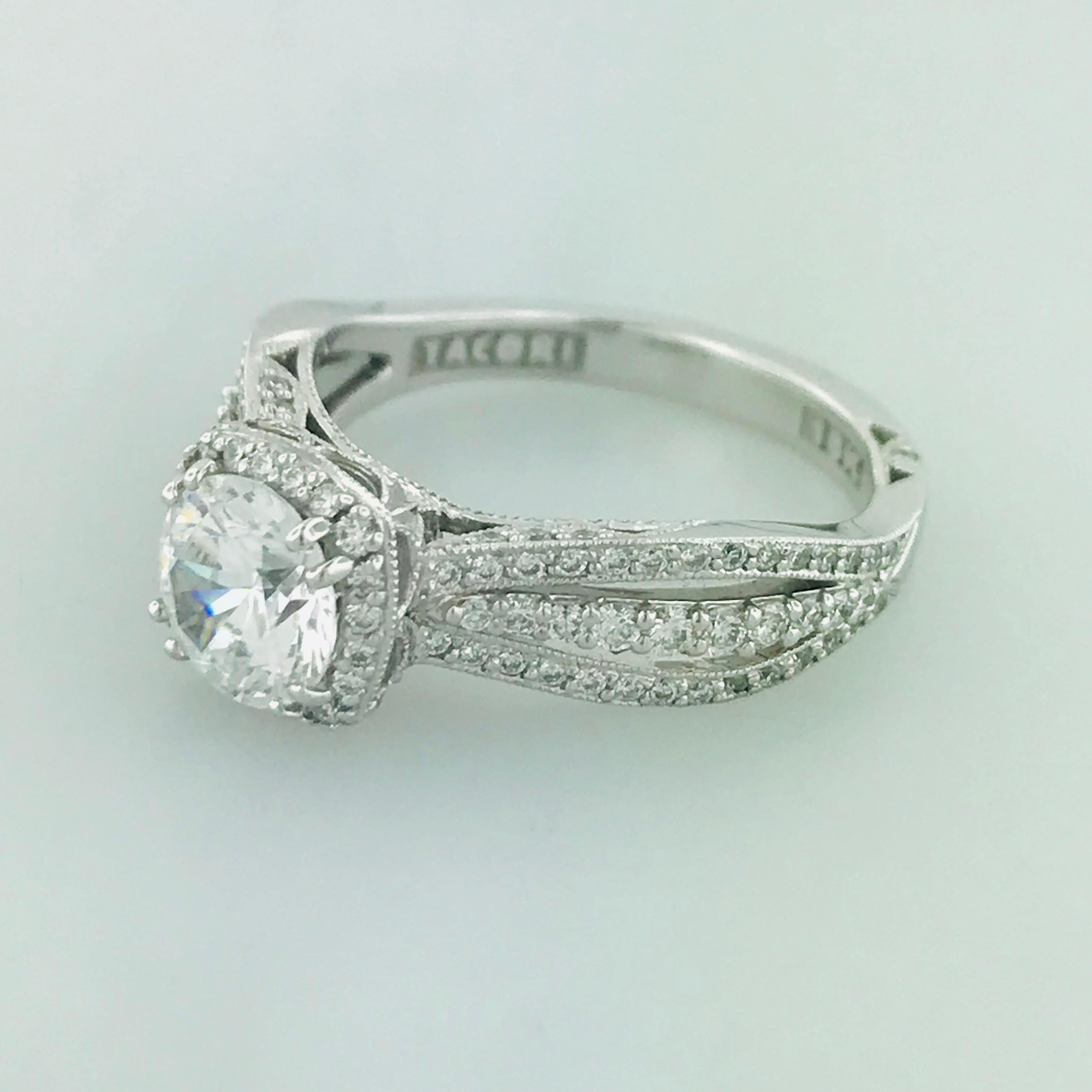 1 carat halo engagement ring