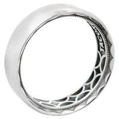 Tacori 107-7W Men's Wedding Band in 18K White Gold, High Polish and 7mm Width