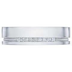 Tacori 108-6WD Men's Crescent Ring in 18K White Gold