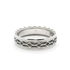 Tacori 113-6W Alianza de boda para hombre, oro blanco de 18 quilates, cepillada y pulida a alto brillo, 6 mm