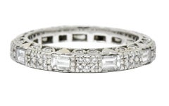 Tacori 1.45 Carat Diamond Platinum Pave Heart Eternity Stacking Band