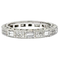 Tacori 1.45 Carat Diamond Platinum Pave Heart Eternity Stacking Band