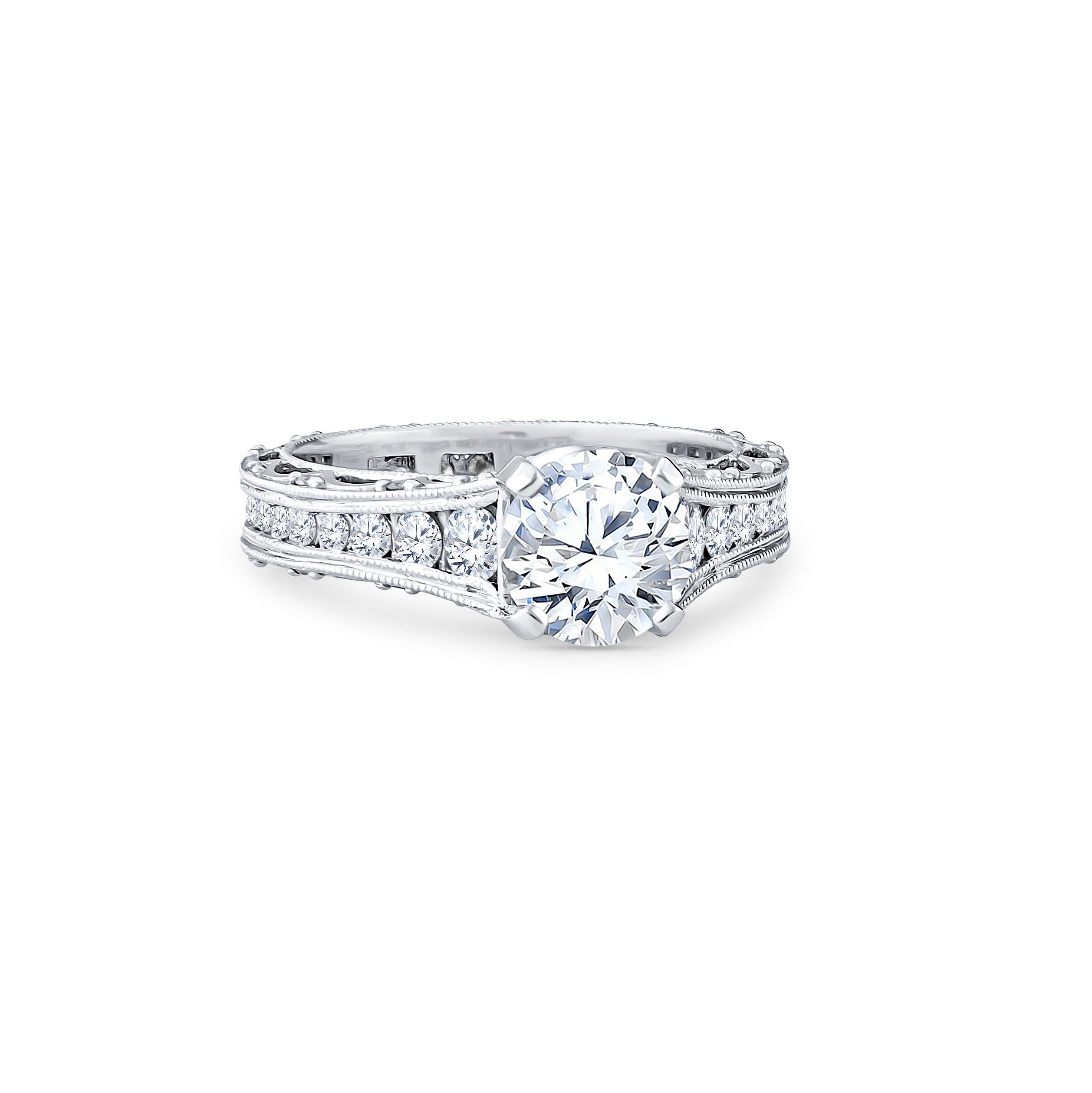 1.3 carat diamond platinum ring