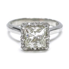 Tacori Platinum Diamond Engagement Ring, GIA Certified, 1.59 Carat
