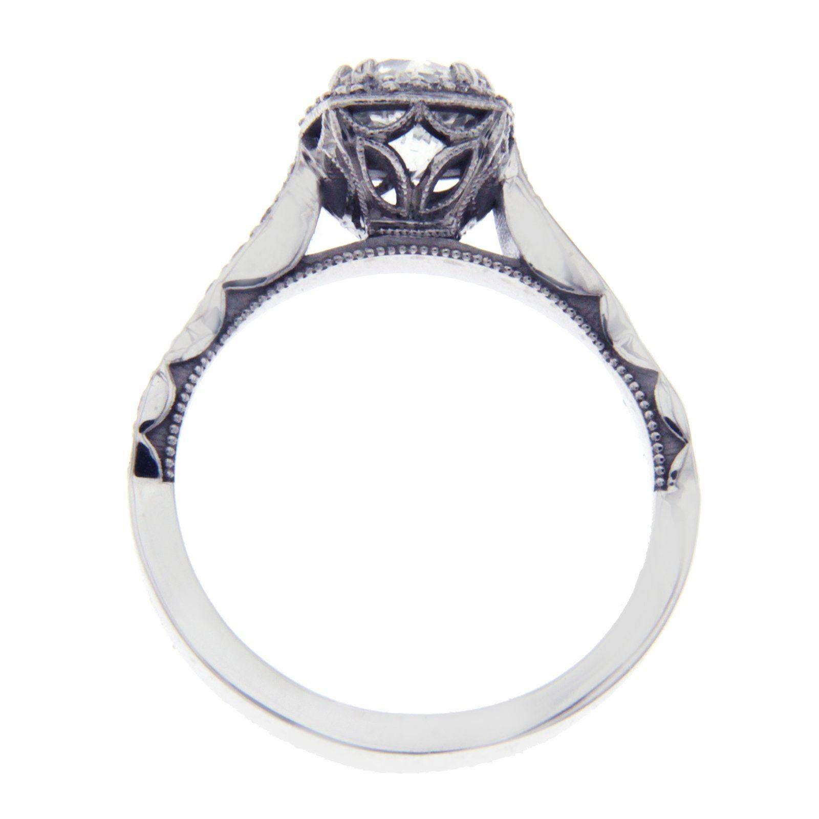 Women's Tacori 18 Karat Gold 1.01 Carat I1 G Diamond Robbins Brothers Engagement Ring