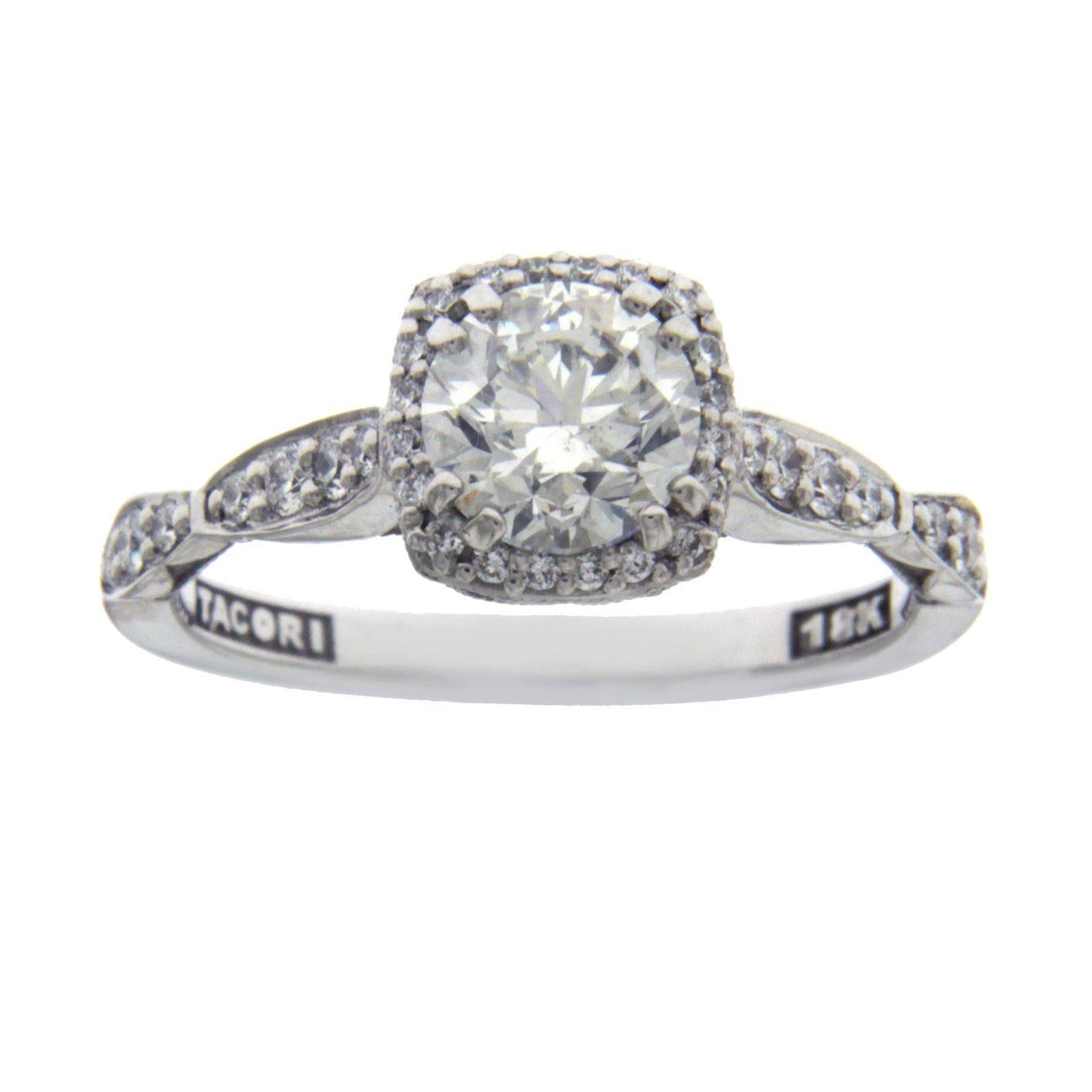 Tacori 18 Karat Gold 1.01 Carat I1 G Diamond Robbins Brothers Engagement Ring