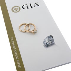 Tacori 18k Gold 2.51ctw GIA Diamond Matching Engagement Ring & Wedding Band Set