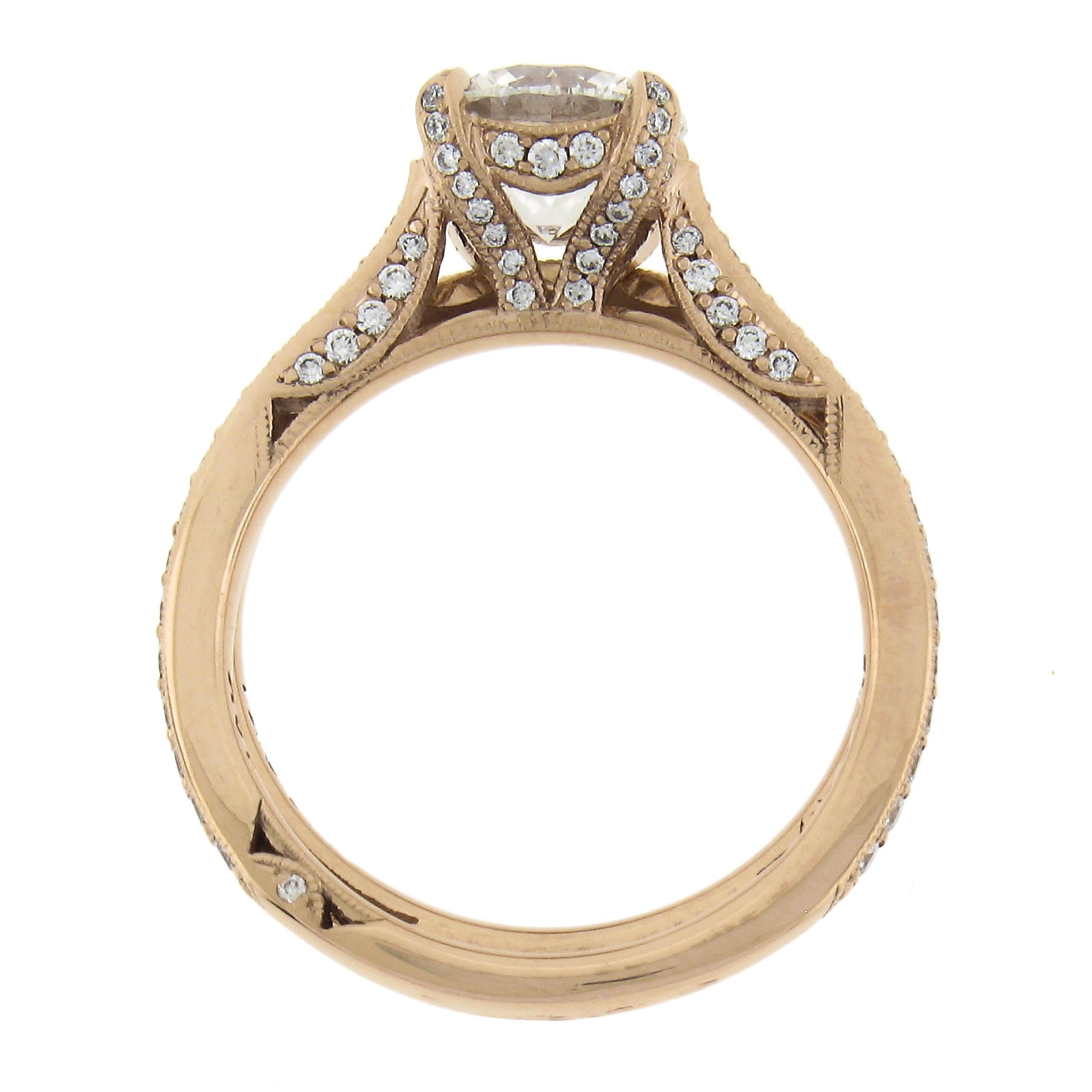 Tacori 18k Gold 2.51ctw GIA Diamond Matching Engagement Ring & Wedding Band Set 4