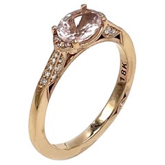 Tacori 18 Karat Roségold Ost-West Ring mit Morganit