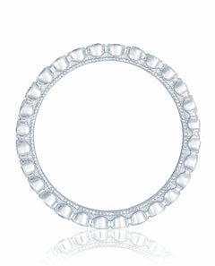 Tacori 18K White Gold 200-2 ET Sculpted Crescent 0.38 Ct Diamond Eternity Ring