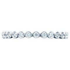 Tacori 18K White Gold 200-2 ET Sculpted Crescent 0.38 Ct Diamond Eternity Ring