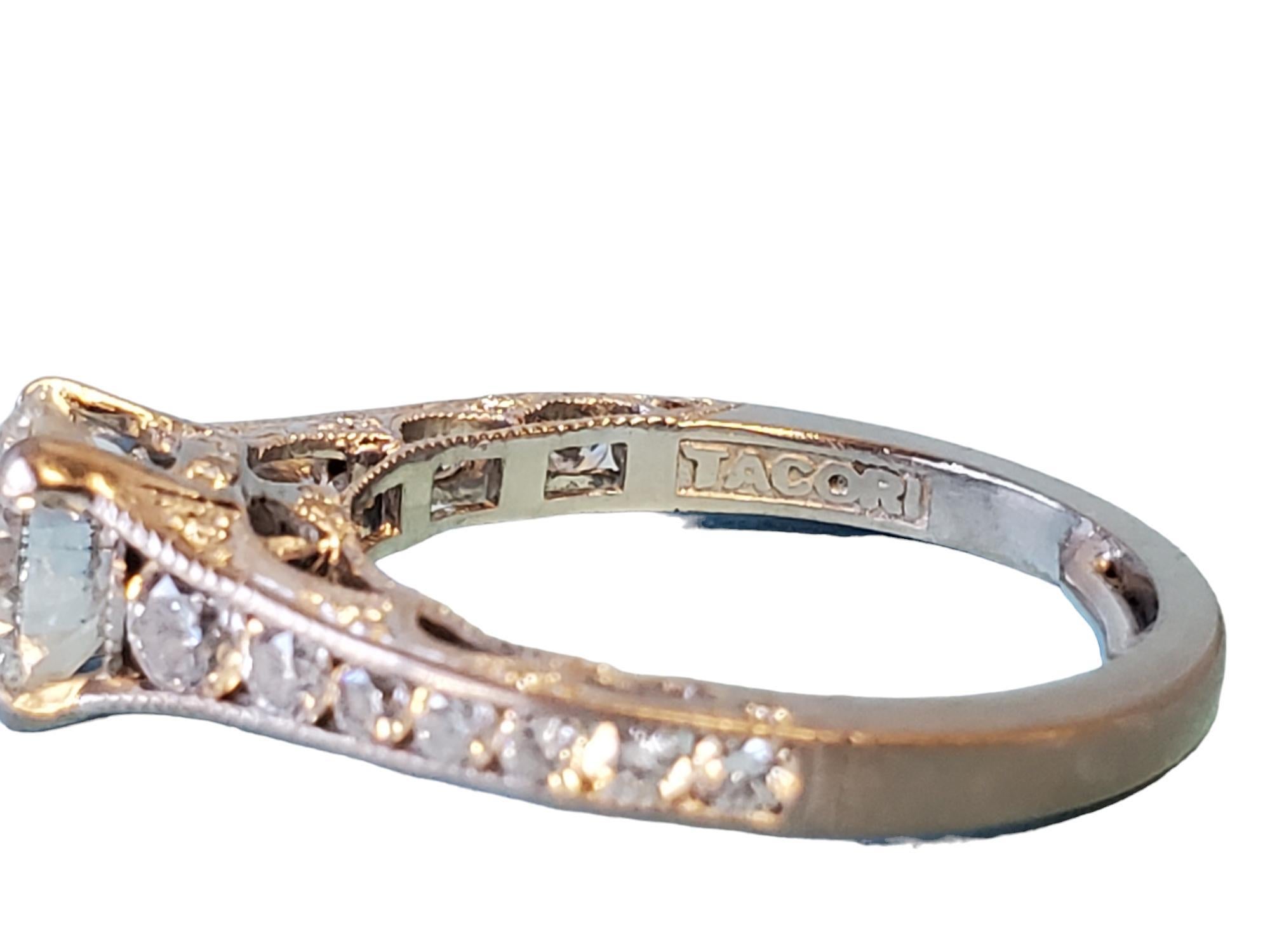 Tacori, bague de fiançailles et alliance en or blanc 18 carats avec diamants de 2,15 ctw Bon état - En vente à Overland Park, KS