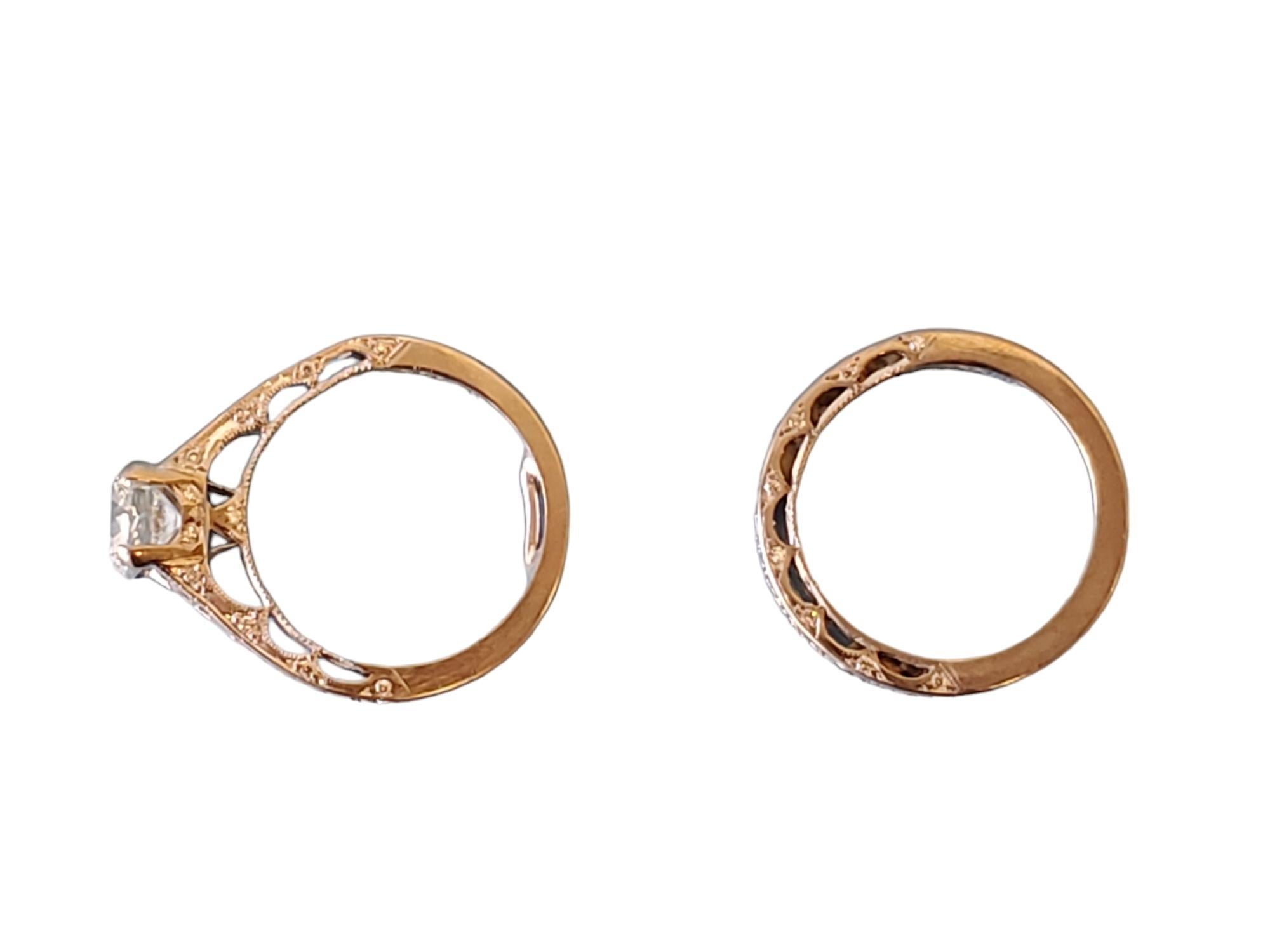 Tacori 18k White Gold 2.15tcw Diamond Engagement Ring and Band Wedding Set For Sale 1