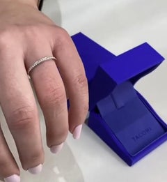 Fascia nuziale Tacori in oro bianco 18 carati 2526 1/2 ML W Simply Tacori 0,14 carati di diamanti