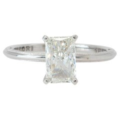 Tacori Or blanc 18k certifié GIA 1.01ct Diamant naturel taille radiant
