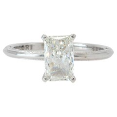 Tacori in oro bianco 18 carati certificato GIA 1,01ct diamante naturale taglio radiante
