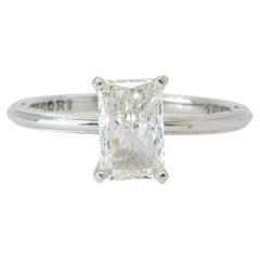 Tacori 18k White Gold GIA Certified 1.01ct Radiant Cut Natural Diamond