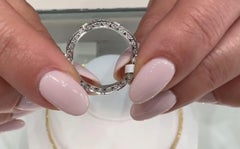 Tacori HT2528 18K White Gold Ribbon Eternity Ring with 0.61 Carat Diamonds