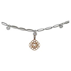 Tacori - Bracelet en or blanc, rose et diamants 18k