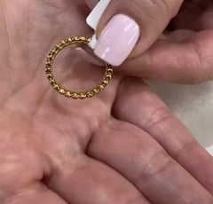 Tacori 200-2ETY Sculpted Crescent Eternity 18K Yellow Gold Ring 0.38 Ct Diamonds