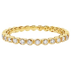 Tacori 200-2ETY Sculpted Crescent Eternity 18K Yellow Gold Ring 0.38 Ct Diamonds