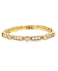 Tacori 202-2 ETY Sculpted Crescent Eternity Ring in 18K Yellow Gold with Diamond