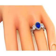 Tacori 2.14ct Ceylon Sapphire Diamond Engagement Ring