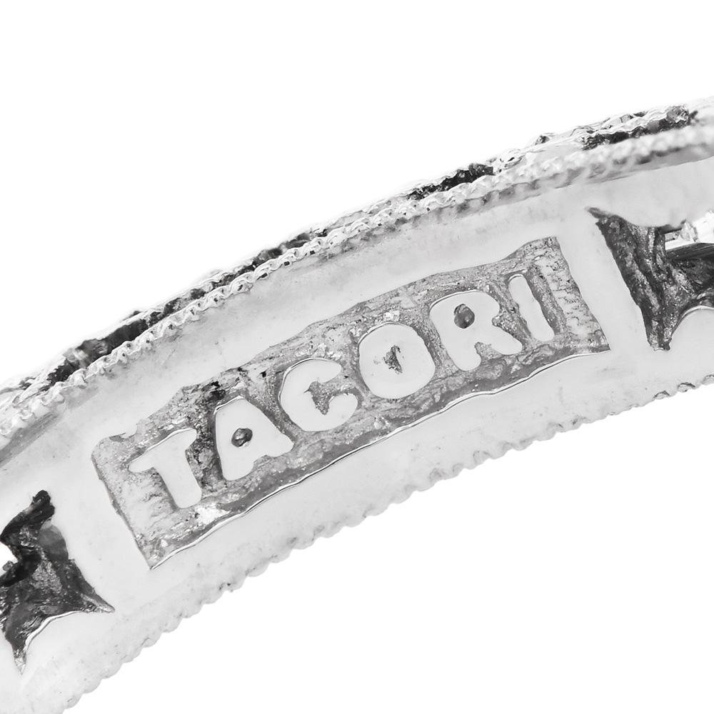 Tacori 2.61cts  Diamond 3 Stone Platinum Engagement Ring For Sale 3
