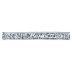Tacori 2630 18k White Gold Dantela Ring with Diamonds Half Way Around 0.29 Cts