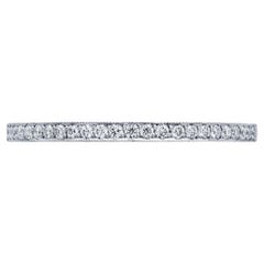 Tacori 41-1.5W 18K Weißgold Hochzeit Band mit Diamanten 0,17 Karat