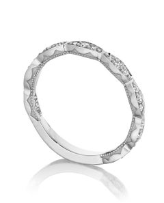 Tacori 46-2 Semplicemente Tacori 0,27 carati a 3/4 di anello con diamante intagliato a mano