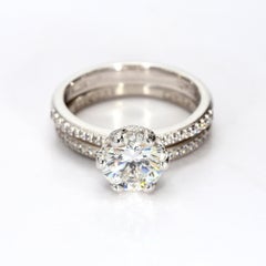 Tacori 6-Kreuz Diamant Verlobungsring Set - GIA 1,51ct Diamant - Größe 4